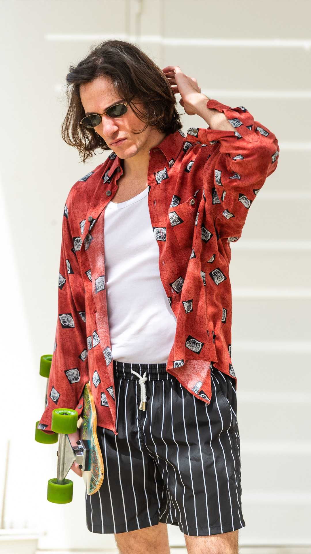 FRANCO righe nere costume da bagno boxer