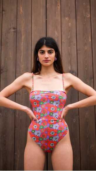 MAUI fiori costume da bagno donna intero