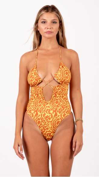 VIRGO sinuoso costume da bagno intero