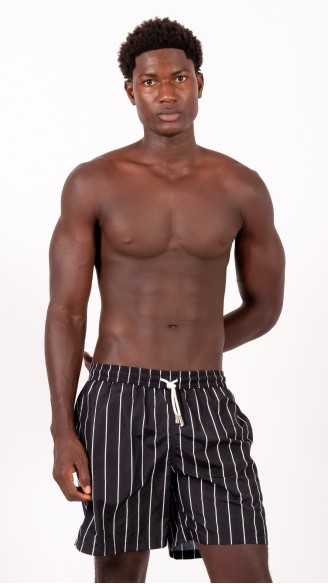 FRANCO righe nere costume da bagno boxer