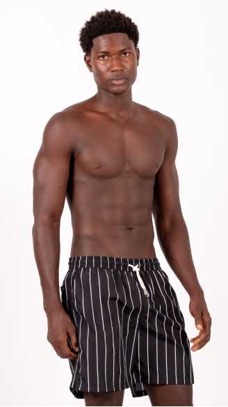 FRANCO righe nere costume da bagno boxer