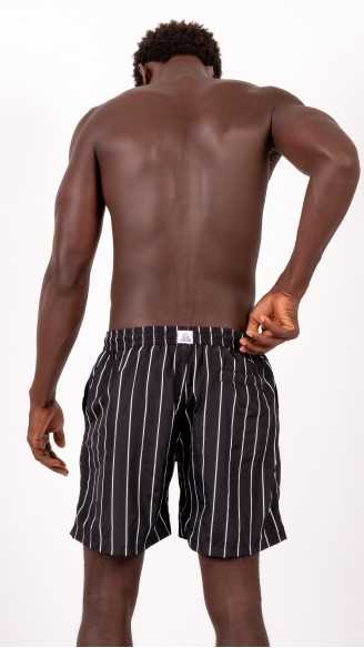 FRANCO righe nere costume da bagno boxer