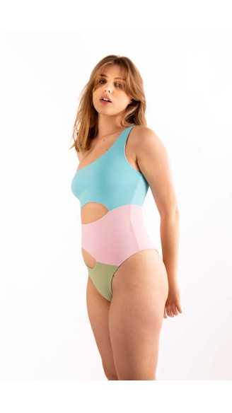 SIRIA chiaro costume da bagno intero double face